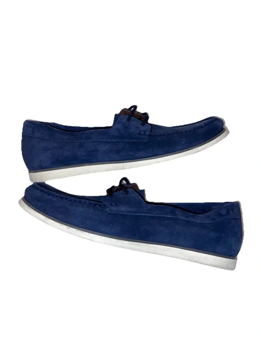 Section X Men’s Slip On Suede Leather Boat Shoes Loafers Sz 10.5